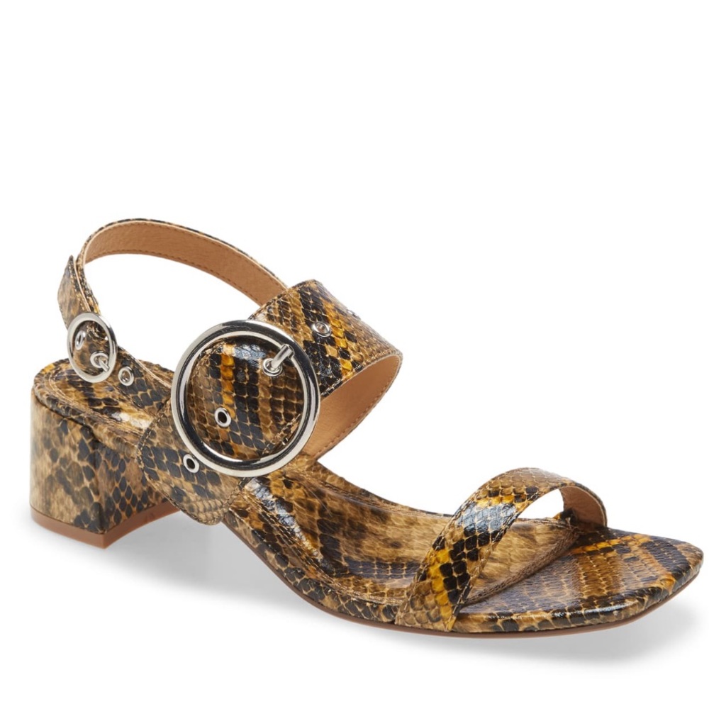 New.! Topshop Dakota Slinbag Sandals 7.5 Snake